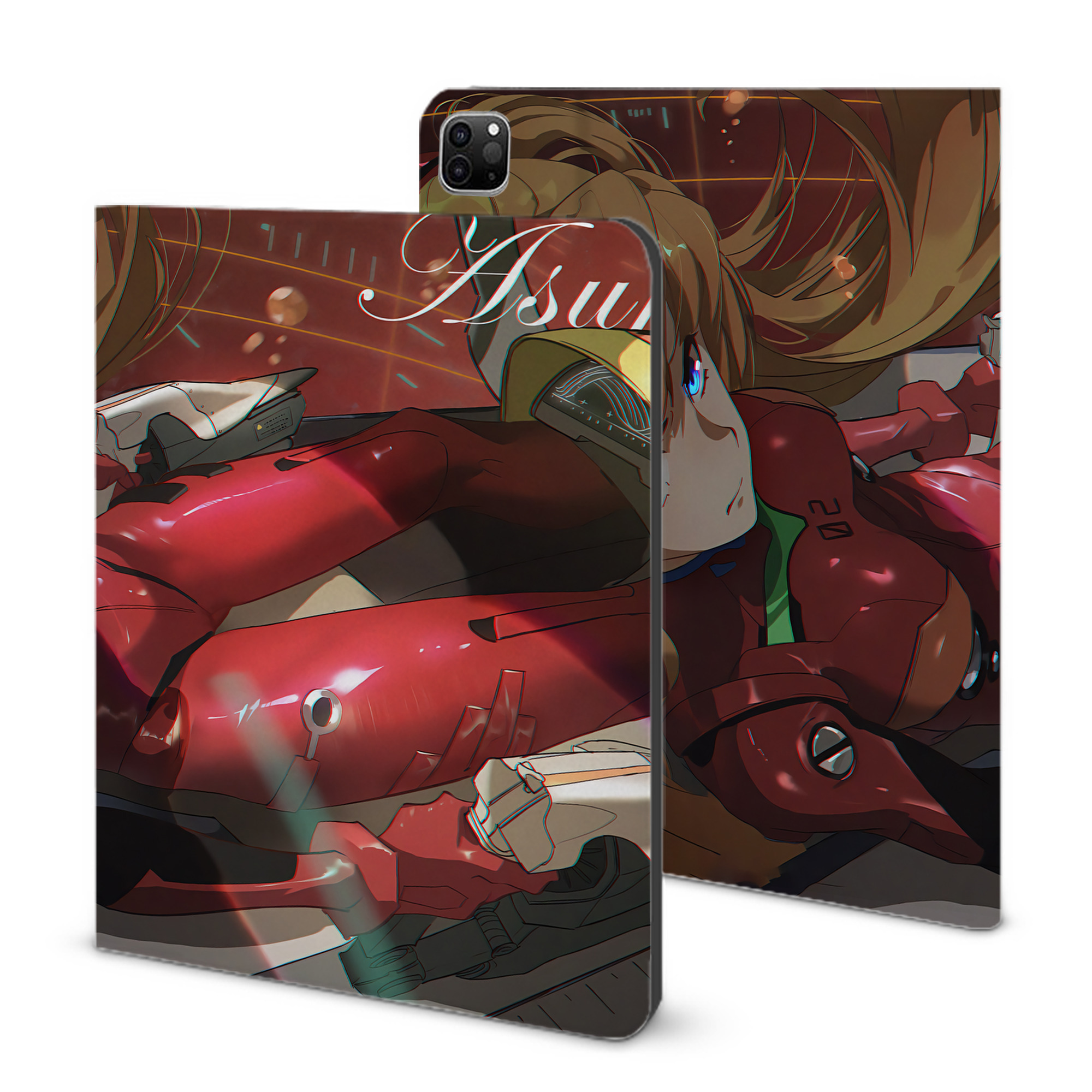 （画像用） EVA 新世紀エヴァンゲリオン IPad ケース ブック型 PUレザー TPU 耐衝撃 軽量 薄型 ペン収納なし 全面保護 IPad 各モデル対応